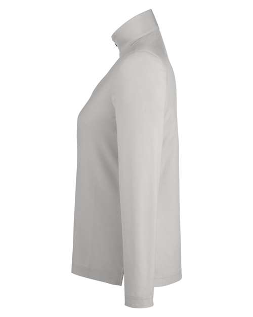 Core 365 CE405W Ladies' Fusion ChromaSoft Pique Quarter-Zip #color_PLATINUM