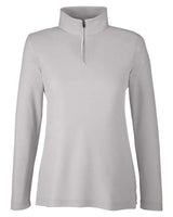 Core 365 CE405W Ladies' Fusion ChromaSoft Pique Quarter-Zip #color_PLATINUM