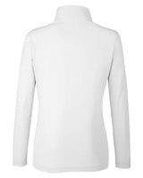 Core 365 CE405W Ladies' Fusion ChromaSoft Pique Quarter-Zip #color_WHITE
