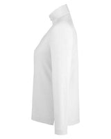 Core 365 CE405W Ladies' Fusion ChromaSoft Pique Quarter-Zip #color_WHITE