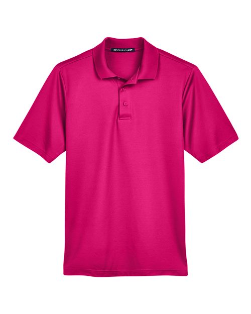 Devon & Jones DG20 CrownLux Performance Men's Plaited Polo #color_CROWN RASPBERRY