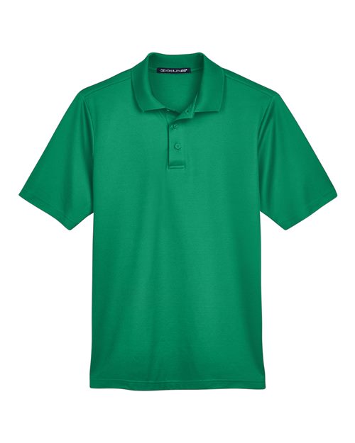 Devon & Jones DG20 CrownLux Performance Men's Plaited Polo #color_KELLY GREEN