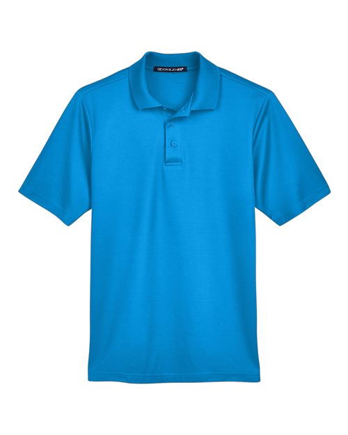 Devon & Jones DG20 CrownLux Performance Men's Plaited Polo #color_OCEAN BLUE