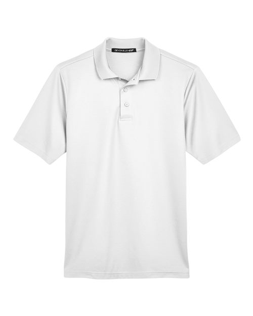 Devon & Jones DG20 CrownLux Performance Men's Plaited Polo #color_WHITE