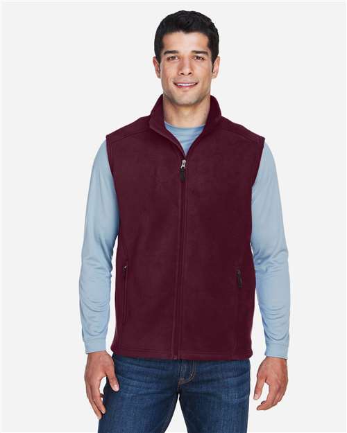 Core 365 88191 Men's Journey FleeceVest #color_BURGUNDY