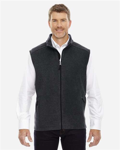 Core 365 88191 Men's Journey FleeceVest #color_HEATHER CHARCOAL