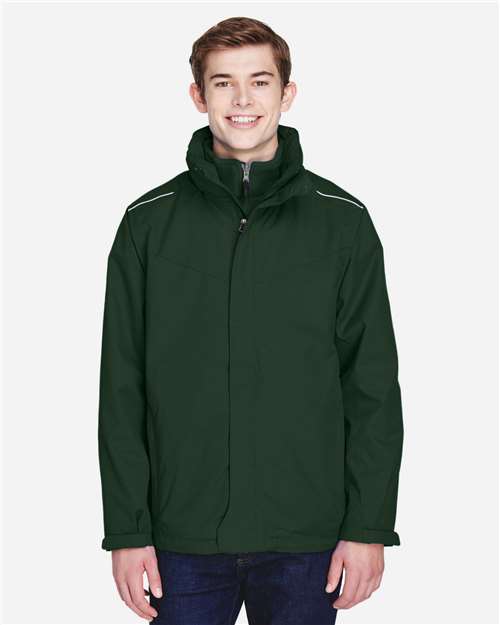 Core 365 88205 Men's Region 3-in-1 Jacket with Fleece Liner #color_FOREST