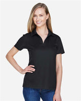 Devon & Jones DG20W CrownLux Performance Ladies' Plaited Polo #color_BLACK