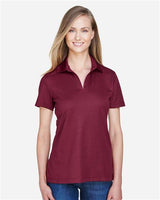 Devon & Jones DG20W CrownLux Performance Ladies' Plaited Polo #color_BURGUNDY