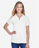 Devon & Jones DG20W CrownLux Performance Ladies' Plaited Polo #color_WHITE