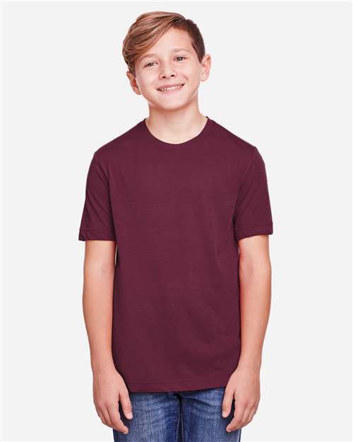 Core 365 CE111Y Youth Fusion ChromaSoft Performance T-Shirt #color_BURGUNDY
