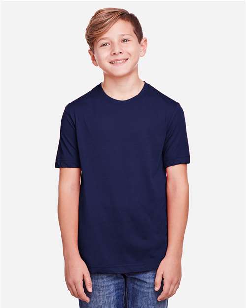Core 365 CE111Y Youth Fusion ChromaSoft Performance T-Shirt #color_CLASSIC NAVY