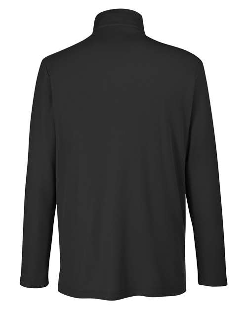 Core 365 CE405 Men's Fusion ChromaSoft Pique Quarter-Zip #color_BLACK