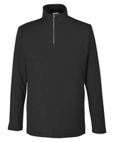 Core 365 CE405 Men's Fusion ChromaSoft Pique Quarter-Zip #color_BLACK
