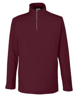 Core 365 CE405 Men's Fusion ChromaSoft Pique Quarter-Zip #color_BURGUNDY