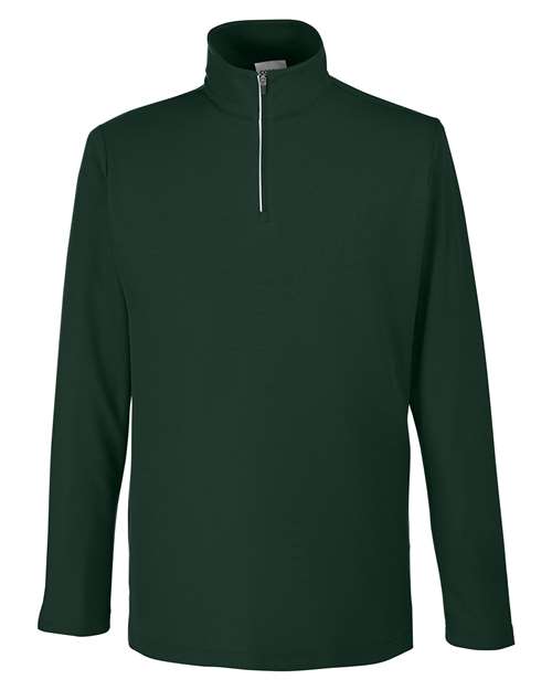 Core 365 CE405 Men's Fusion ChromaSoft Pique Quarter-Zip #color_FOREST