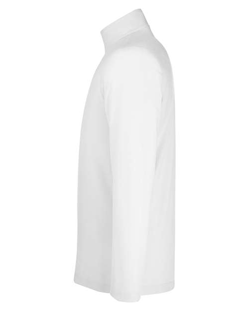 Core 365 CE405 Men's Fusion ChromaSoft Pique Quarter-Zip #color_WHITE