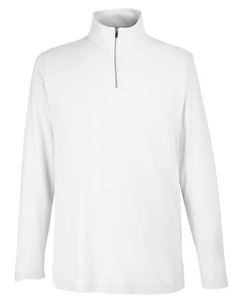 Core 365 CE405 Men's Fusion ChromaSoft Pique Quarter-Zip #color_WHITE