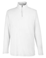 Core 365 CE405 Men's Fusion ChromaSoft Pique Quarter-Zip #color_WHITE