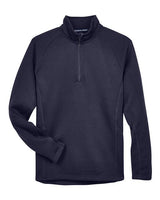 Devon & Jones DG792 Adult Bristol Sweater Fleece Quarter-Zip #color_NAVY