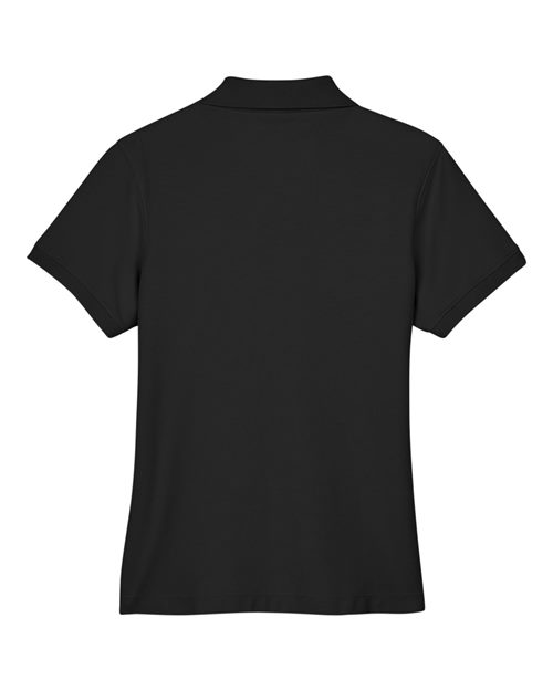Devon & Jones D100W Ladies' Pima Piqu Y-Collar Polo #color_BLACK