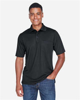 Core 365 88181P Men's Origin Performance Piqu Polo with Pocket #color_BLACK