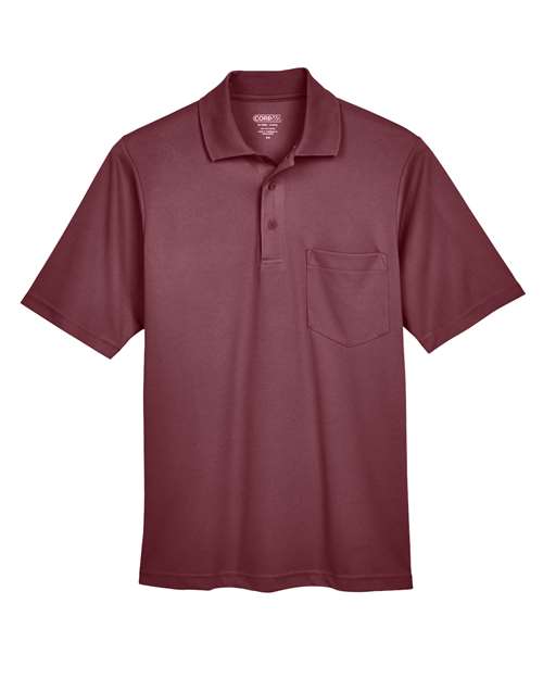 Core 365 88181P Men's Origin Performance Piqu Polo with Pocket #color_BURGUNDY