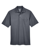 Core 365 88181P Men's Origin Performance Piqu Polo with Pocket #color_CARBON
