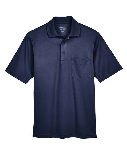 Core 365 88181P Men's Origin Performance Piqu Polo with Pocket #color_CLASSIC NAVY