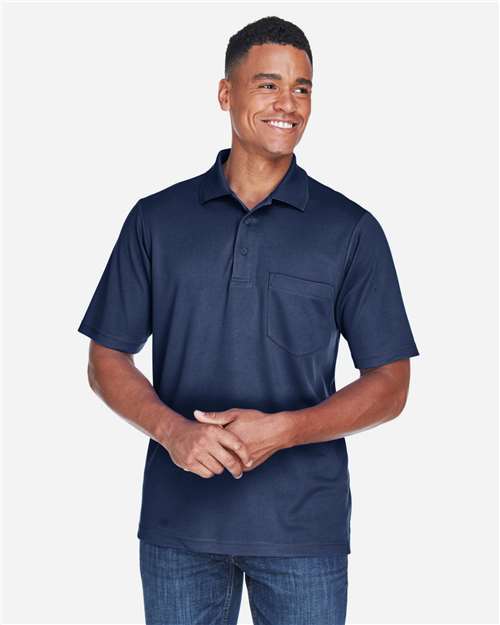 Core 365 88181P Men's Origin Performance Piqu Polo with Pocket #color_CLASSIC NAVY