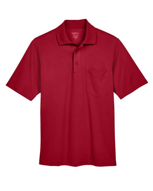 Core 365 88181P Men's Origin Performance Piqu Polo with Pocket #color_CLASSIC RED