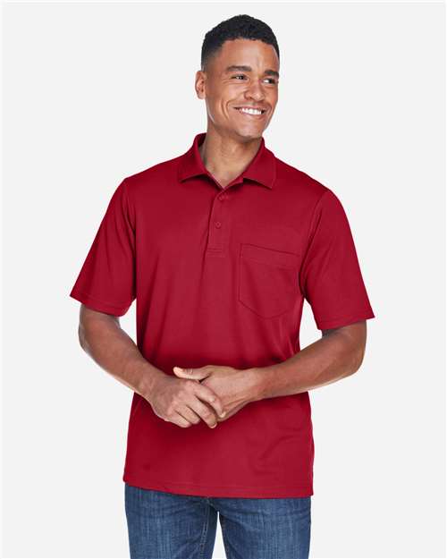 Core 365 88181P Men's Origin Performance Piqu Polo with Pocket #color_CLASSIC RED