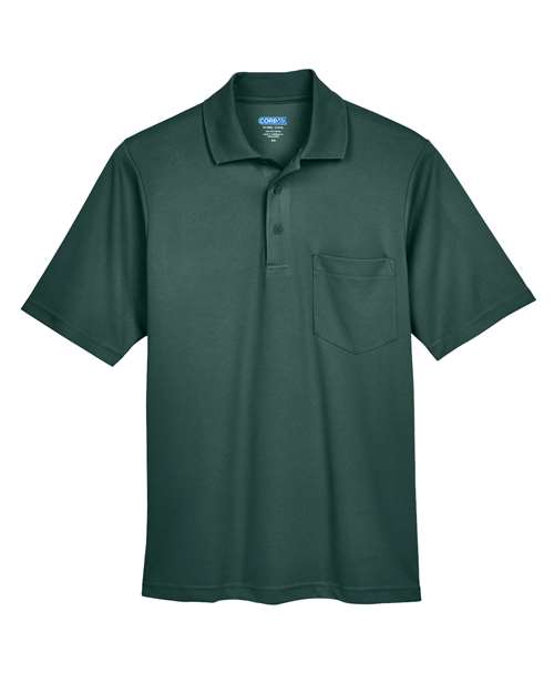 Core 365 88181P Men's Origin Performance Piqu Polo with Pocket #color_FOREST