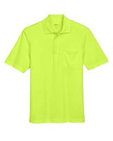 Core 365 88181P Men's Origin Performance Piqu Polo with Pocket #color_SAFETY YELLOW