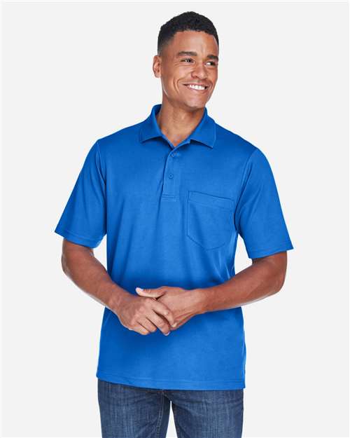 Core 365 88181P Men's Origin Performance Piqu Polo with Pocket #color_TRUE ROYAL