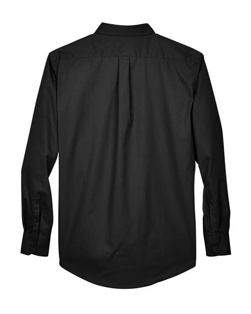 Core 365 88193 Men's Operate Long-Sleeve TwillShirt #color_BLACK