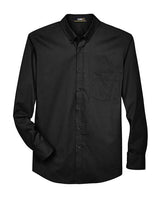Core 365 88193 Men's Operate Long-Sleeve TwillShirt #color_BLACK