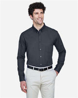 Core 365 88193 Men's Operate Long-Sleeve TwillShirt #color_CARBON