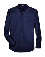 Core 365 88193 Men's Operate Long-Sleeve TwillShirt #color_CLASSIC NAVY