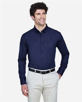 Core 365 88193 Men's Operate Long-Sleeve TwillShirt #color_CLASSIC NAVY