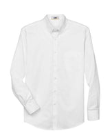 Core 365 88193 Men's Operate Long-Sleeve TwillShirt #color_WHITE