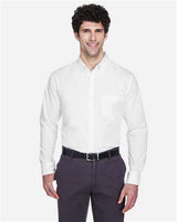 Core 365 88193 Men's Operate Long-Sleeve TwillShirt #color_WHITE