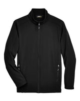 Core 365 88184 Men's Cruise Two-Layer Fleece Bonded SoftShell Jacket #color_BLACK