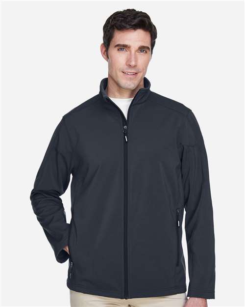 Core 365 88184 Men's Cruise Two-Layer Fleece Bonded SoftShell Jacket #color_CARBON