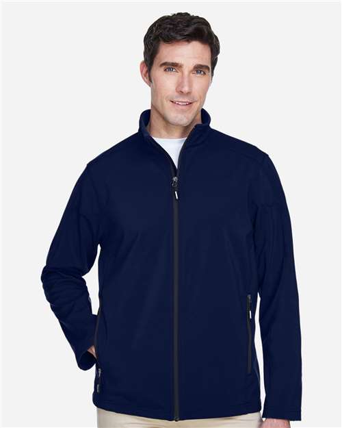 Core 365 88184 Men's Cruise Two-Layer Fleece Bonded SoftShell Jacket #color_CLASSIC NAVY