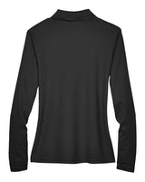 Core 365 78192 Ladies' Pinnacle Performance Long-Sleeve Piqu Polo #color_BLACK
