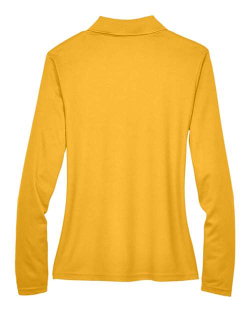 Core 365 78192 Ladies' Pinnacle Performance Long-Sleeve Piqu Polo #color_CAMPUS GOLD