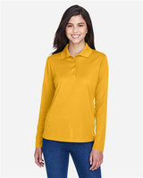 Core 365 78192 Ladies' Pinnacle Performance Long-Sleeve Piqu Polo #color_CAMPUS GOLD