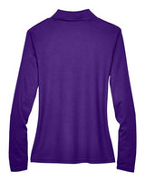 Core 365 78192 Ladies' Pinnacle Performance Long-Sleeve Piqu Polo #color_CAMPUS PURPLE