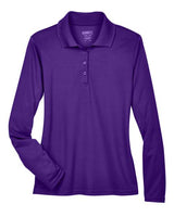Core 365 78192 Ladies' Pinnacle Performance Long-Sleeve Piqu Polo #color_CAMPUS PURPLE